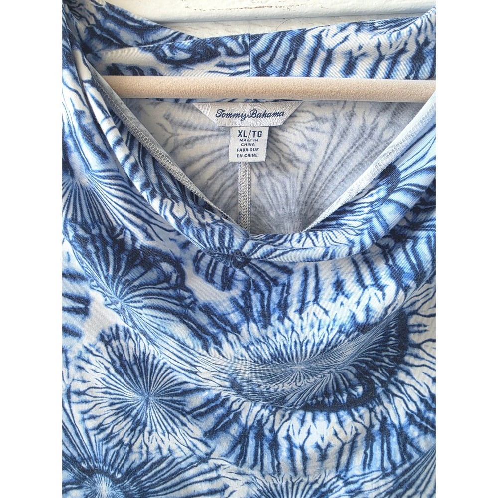 Tommy Bahama IslandZone Dress XL Sand Peso Resort Coastal Sleeveless Tie Dye EUC - Picture 3 of 11
